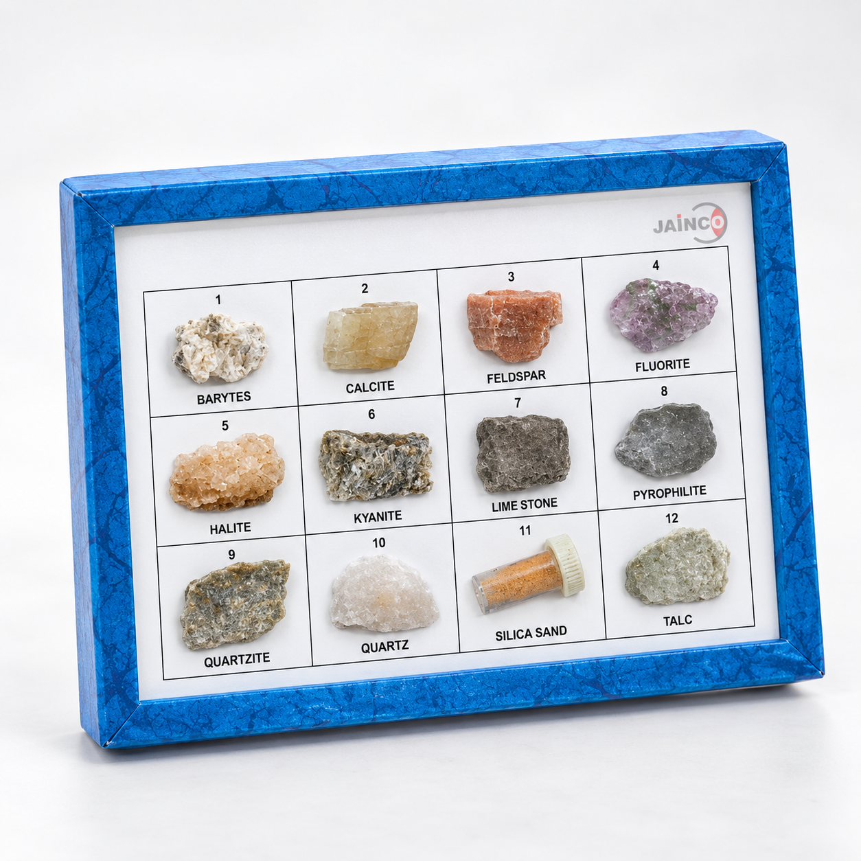 Minerals Collection Used in Ceramics Industry, Set of 10